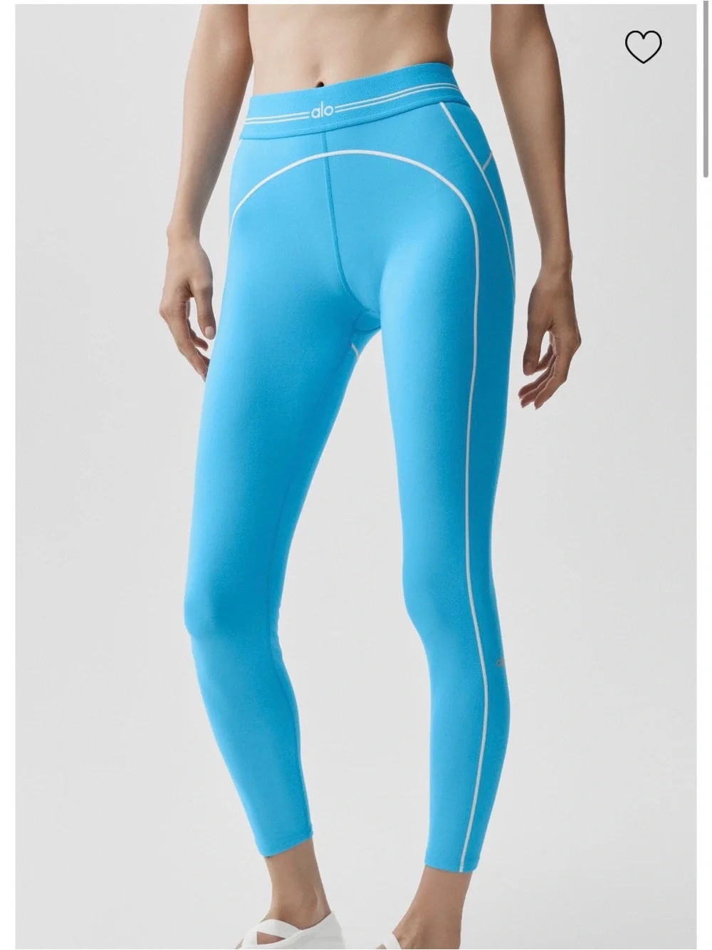 17. ALO airbrush high-waist heart throb Leggings in Azure Blue